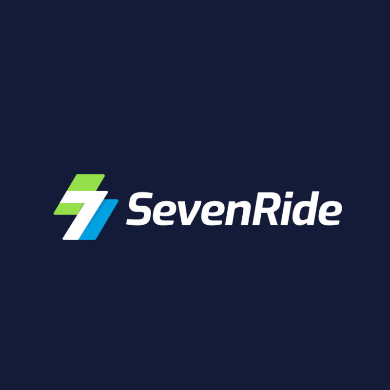 bike shop logo - modern bicycle logo - bike ride - sevenride