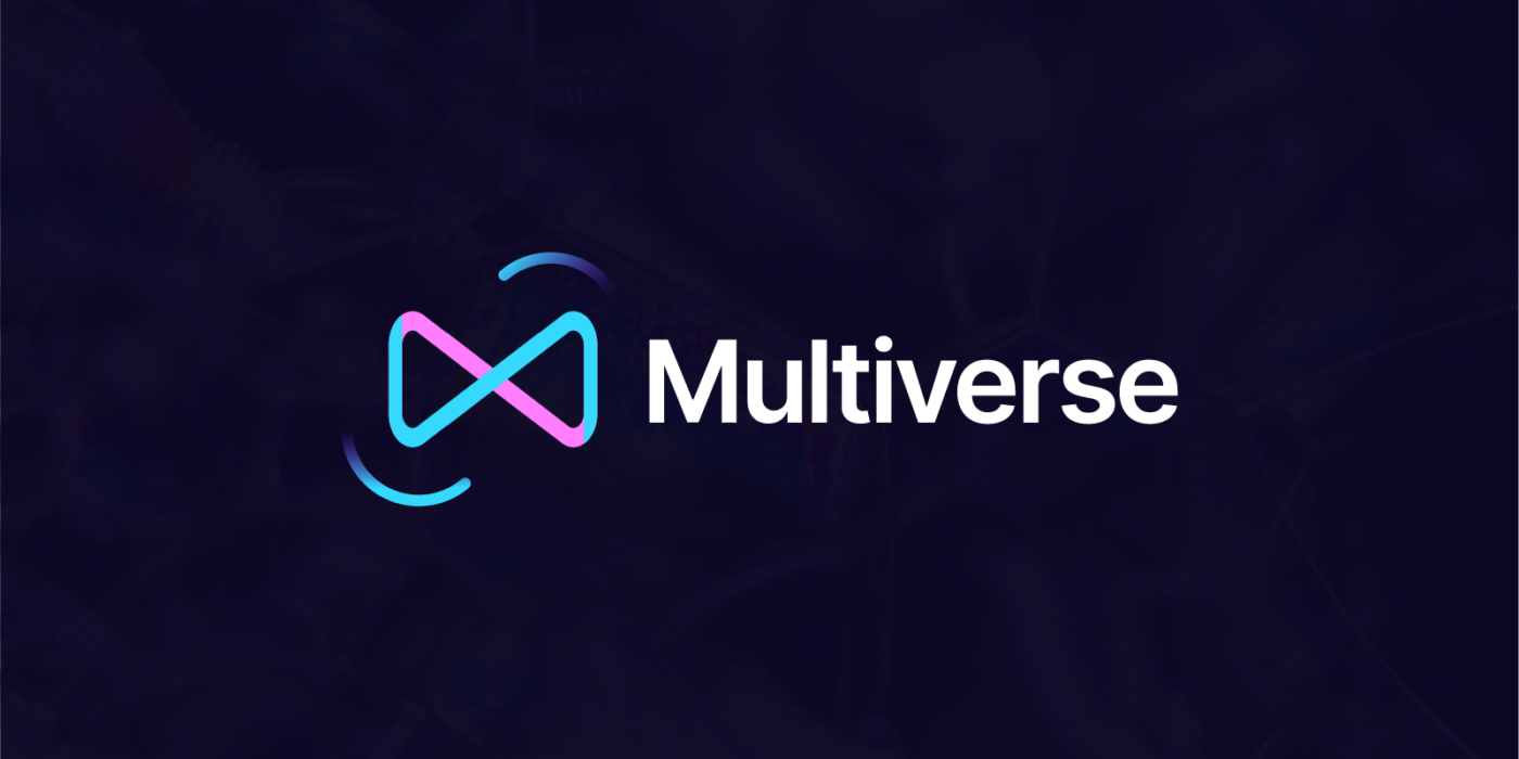 meta -crypto - futuristic - virtual reality logo - multiverse