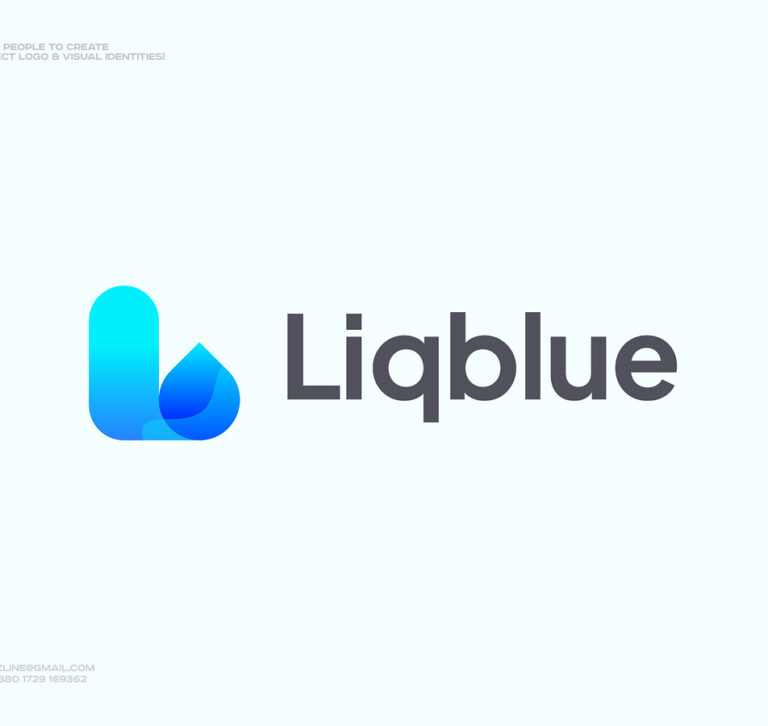 Logo, 3D, Modern, Purified Water, Liquid, Waves, Drop, L logo