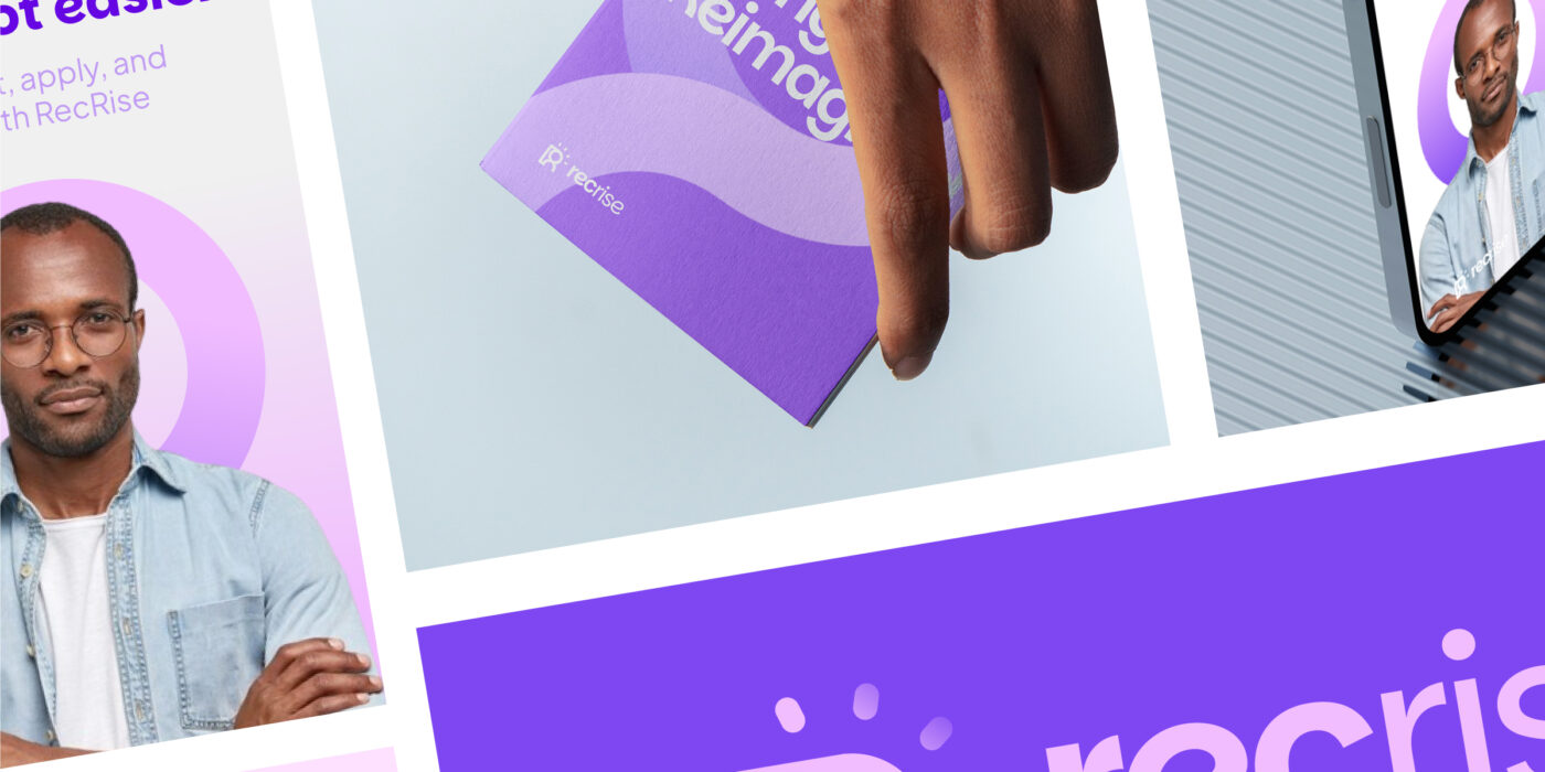 Recrise logo mockup for SaaS hiring platform