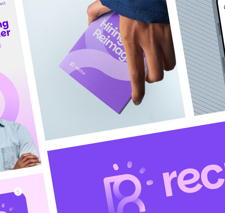 Recrise logo mockup for SaaS hiring platform