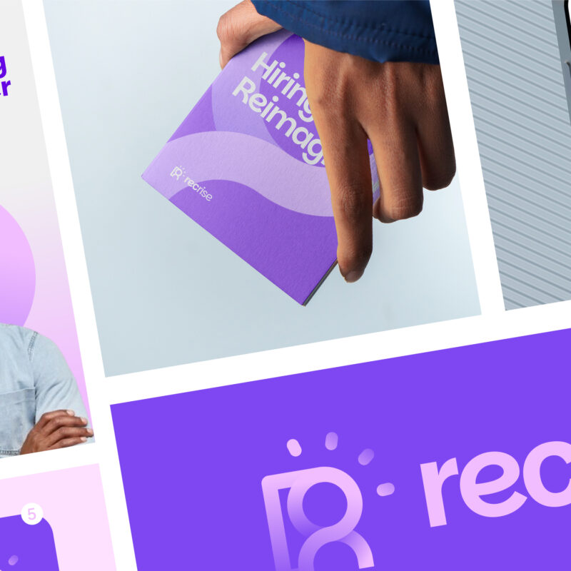 Recrise logo mockup for SaaS hiring platform
